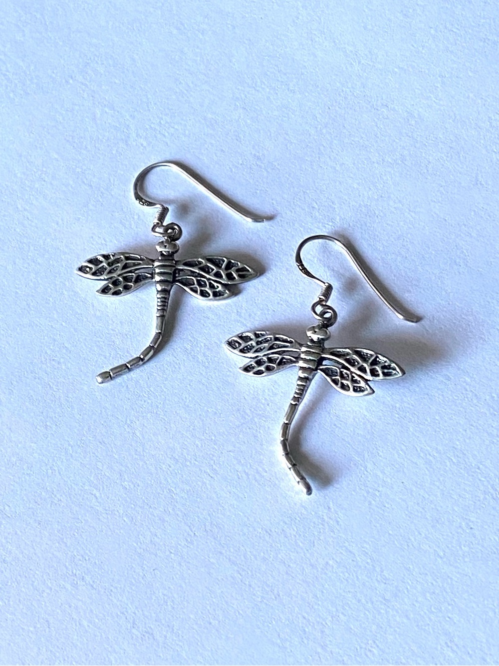 Dragonfly Dangle Earrings Sterling Silver 925